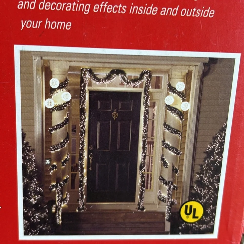 2 GE Holiday Classics Grape Vine Light Decorating Garland